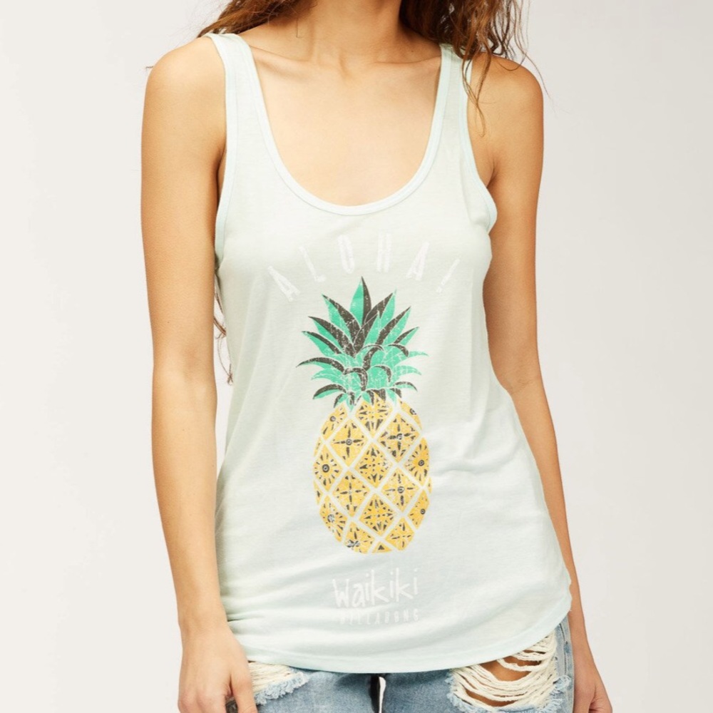 🍍 NWT Billabong Waikiki Pineapple Tank Top 🍍